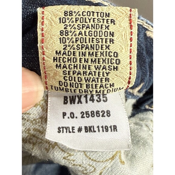 BKE Sabrina Stretch Bootcut Jeans Size 26R X 31.5 Western Grunge Denim Stitching - Picture 10 of 14